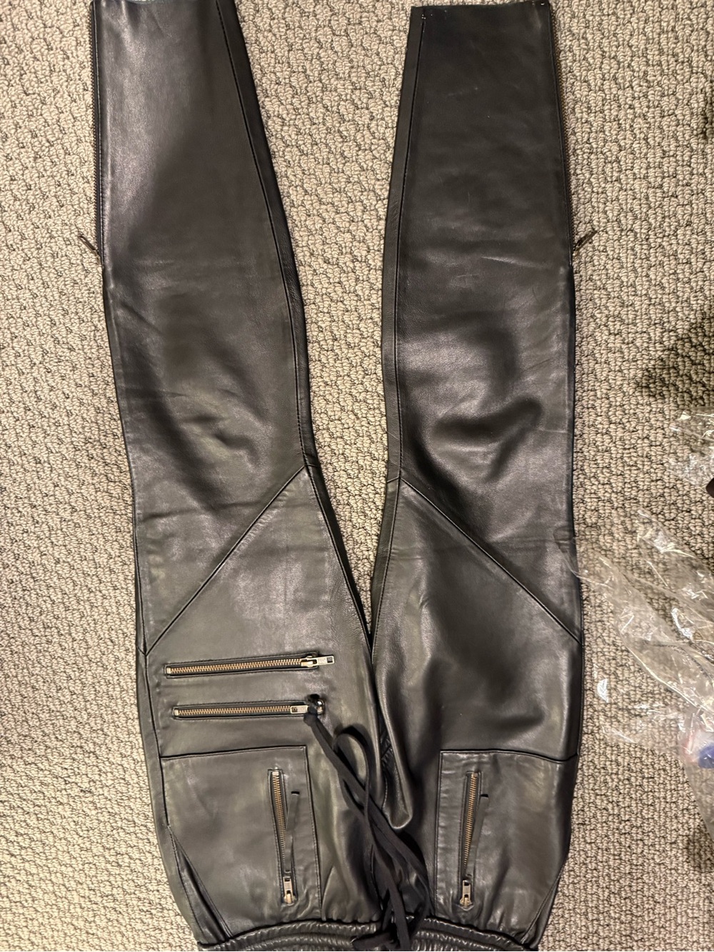 Pam and Geller new black leather joggers xs - Picture 9 of 11